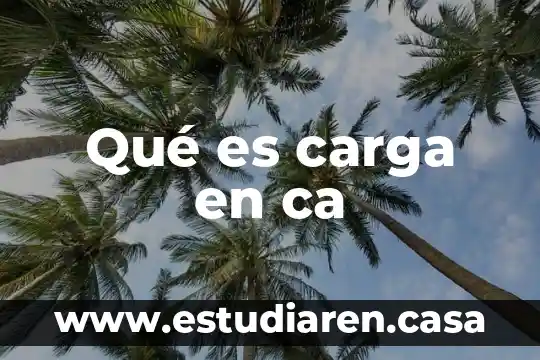 Que es ca en matematicas 7 Qué es carga en ca