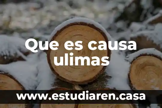 Que es causa ulimas