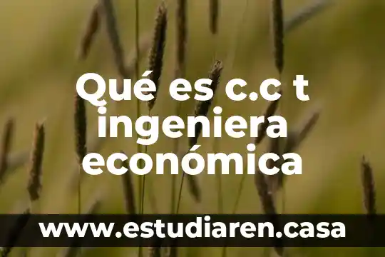 Qué es un sistema de alarma con una CC 4 Qué es c.c t ingeniera económica
