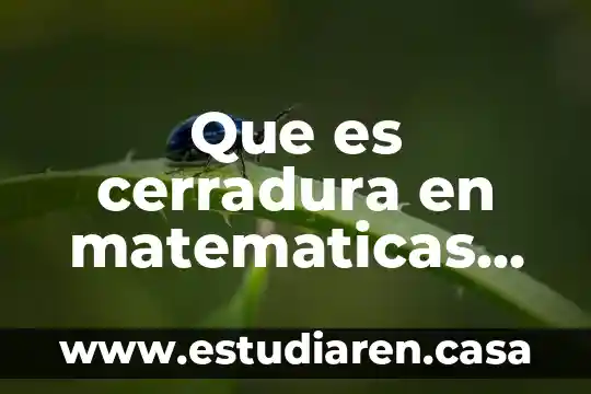 Qué es causación en matemáticas financieras 6 Que es cerradura en matematicas discretas