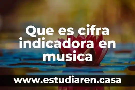 Que es cifra indicadora en musica