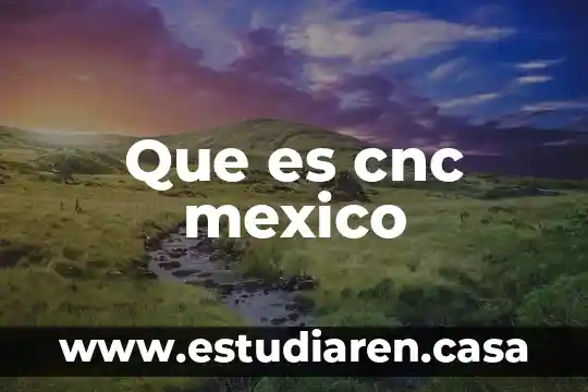 Que es la organizacion cnc 6 Que es cnc mexico