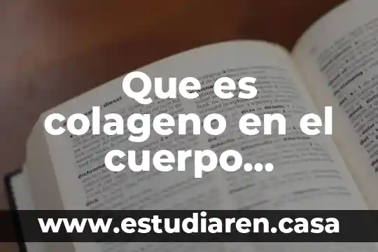 Que es colageno en el cuerpo humano