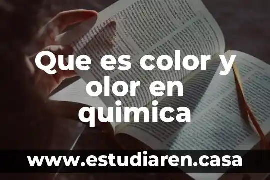 Que es color y olor en quimica