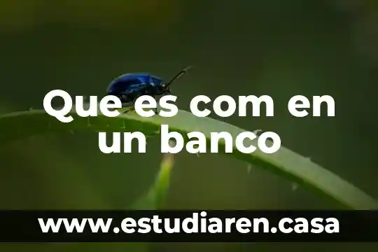 Que es com en un banco