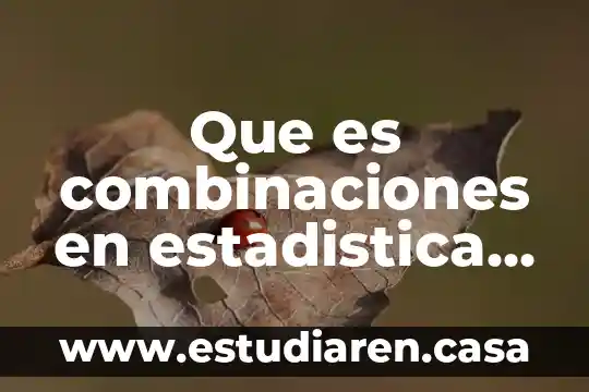 Que es combinaciones en estadistica ejemplos