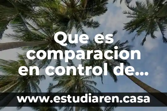 Autor donde defina que es comparación 3 Que es comparacion en control de informacion