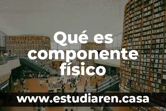 Que es un componente medico 3 Qué es componente físico