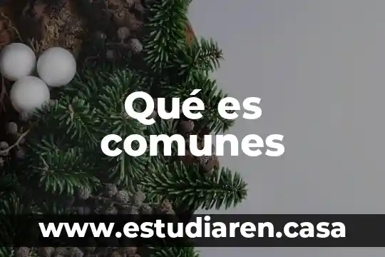 Qué es comunes