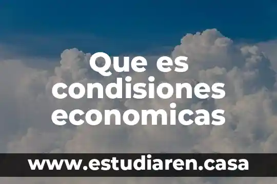 Que es condisiones economicas