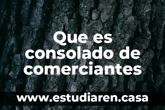 Que es consolado de comerciantes