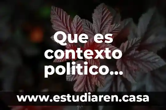 Que es contexto politico internacional