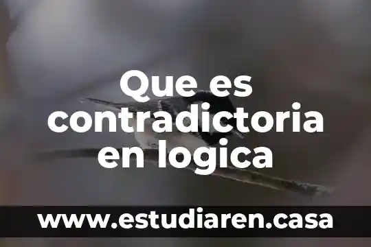 Que es contradictoria en logica