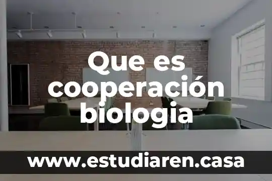 Que es cooperación biologia