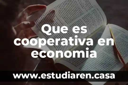 Que es cooperativa en economia