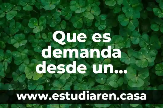 Que es la solicitud de informe en una demanda 6 Que es demanda desde un punto de vista economica