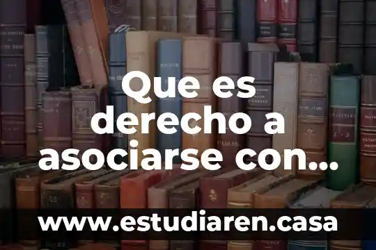 Que es derecho a asociarse con personas