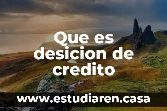Qué es el crédito creativo leyes 4 Que es desicion de credito