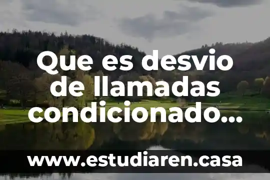 Que es y que indica la teoría del complejo activado 3 Que es desvio de llamadas condicionado activado