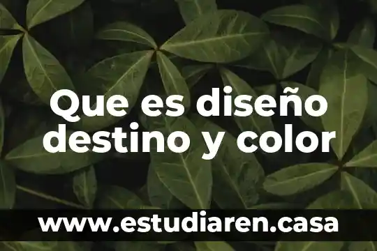 Que es diseño destino y color