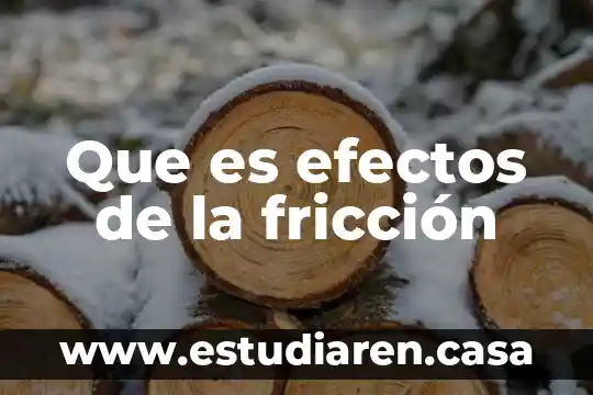Que es efectos de la fricción