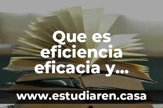 Que es eficiencia eficacia y efectividad en salud