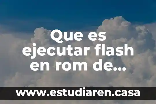 Que es ejecutar flash en rom de sistema