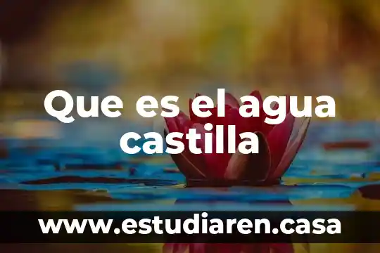 Que es el agua castilla