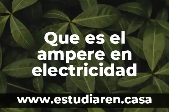 Que es un interuptor de electricidad 6 Que es el ampere en electricidad