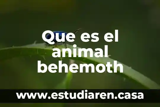 Que es el animal behemoth