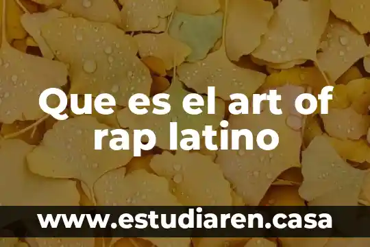 Que es el art of rap latino
