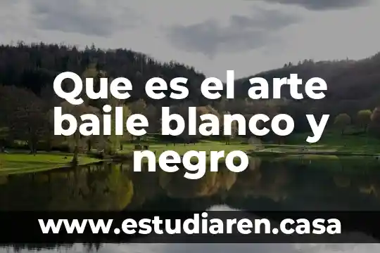Que es el arte baile blanco y negro