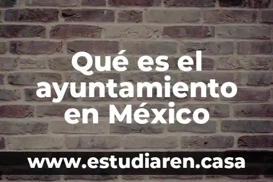 Que es apoderado aduanal en mexico 4 Qué es el ayuntamiento en México