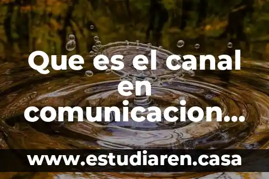 Que es el canal o medio 3 Que es el canal en comunicacion definicion
