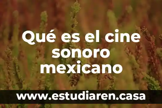 Qué es el cine sonoro mexicano