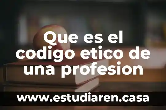 Que es el codigo etico de una profesion