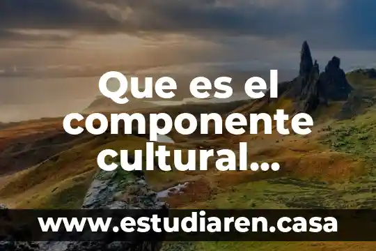 Que es un componente medico 5 Que es el componente cultural geografica