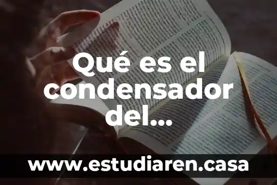 Qué es el condensador del microscopio y para que sirve