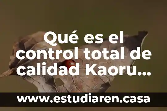 Que es el control de calidad ishikawa bibliografia 7 Qué es el control total de calidad Kaoru Ishikawa