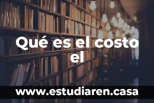 Que es costo isp 5 Qué es el costo el