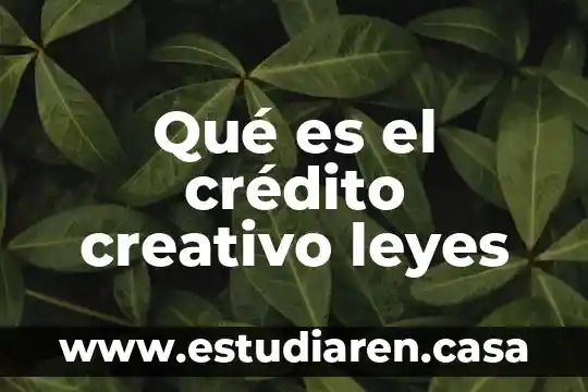 Que es credito en informatica 4 Qué es el crédito creativo leyes