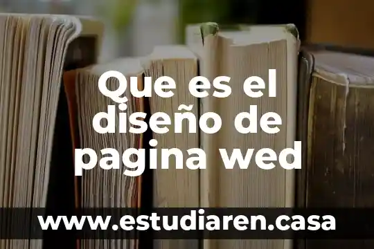 Que es el diseño de pagina wed