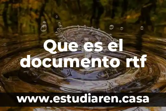 Que es el documento rtf