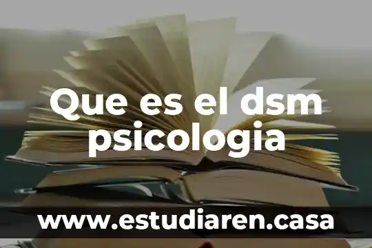 Que es el dsm psicologia