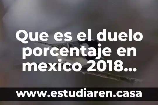 Que es el duelo porcentaje en mexico 2018 duelo