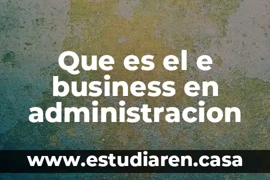 E business que es y para que sirve 3 Que es el e business en administracion