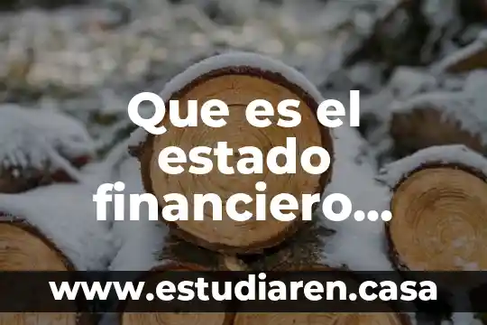 Que es el estado financiero proyectado