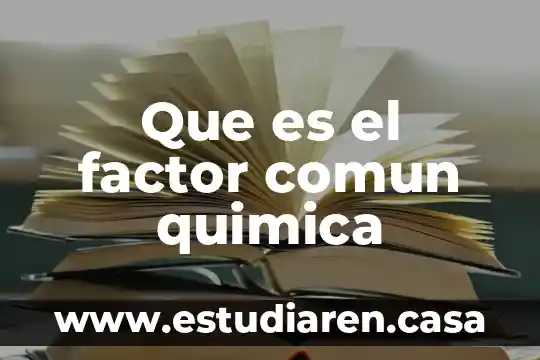 Que es el factor comun quimica
