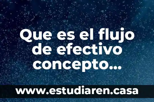 Que es estudios para el propio beneficio 3 Que es el flujo de efectivo concepto propio