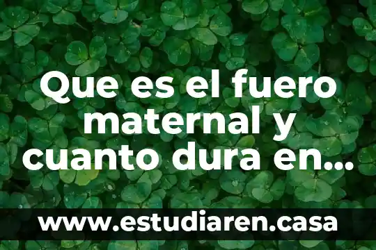 Que es la inmediacion en materia laboral en mexico 3 Que es el fuero maternal y cuanto dura en mexico